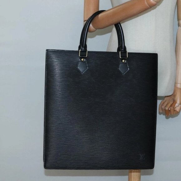 LOUIS VUITTON Epi Sac Plat Hand Bag Black M59082 LV Auth 134666 - Picture 1 of 13